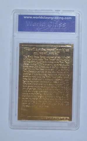 23kt GOLD 2002 NEVER FORGET COLLECTABLE 1ST ANNIVERSARY 9/11