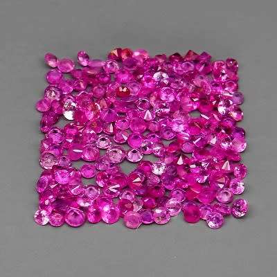 Stunning 50 Piece Lot Of Round Cut 2mm 100% Natural Pink Sapphire