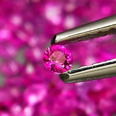 Stunning 50 Piece Lot Of Round Cut 2mm 100% Natural Pink Sapphire