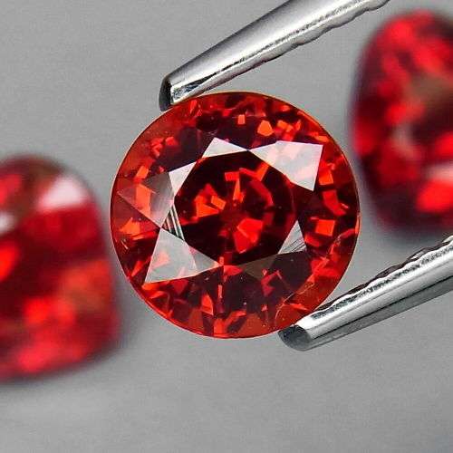 Beautiful Round And Heart Cut 100% Natural Red Spessartite Garnet 3Pcs/3.09Ct