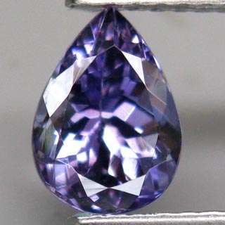 1.14ct BEAUTIFUL NATURAL TOP PURPLISH BLUE TANZANITE PEAR CUT