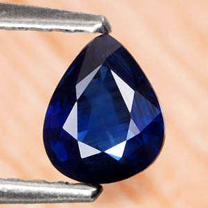 *FREE SHIPPING* UNHEATED NATURAL PEAR CUT BLUE SAPPHIRE