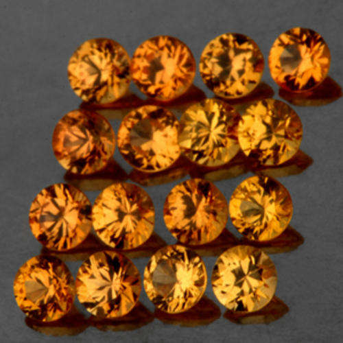 1.00CT 16PCS DIAMOND CUT GOLDEN YELLOW SAPPHIRE