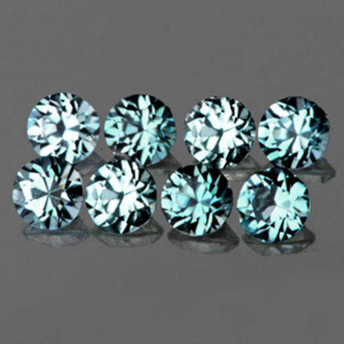2.13CT/8PC SPARKLING SEA BLUE ZIRCON
