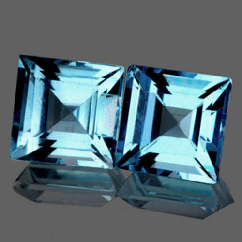 2.50CT/2PC SPARKLING SQUARE CUT SKY BLUE TOPAZ