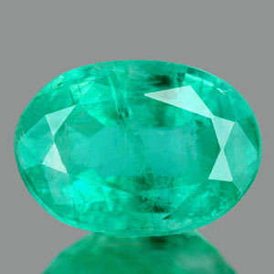 0.72CT OVAL ENCHANTING AAA GREEN BLUE EMERALD
