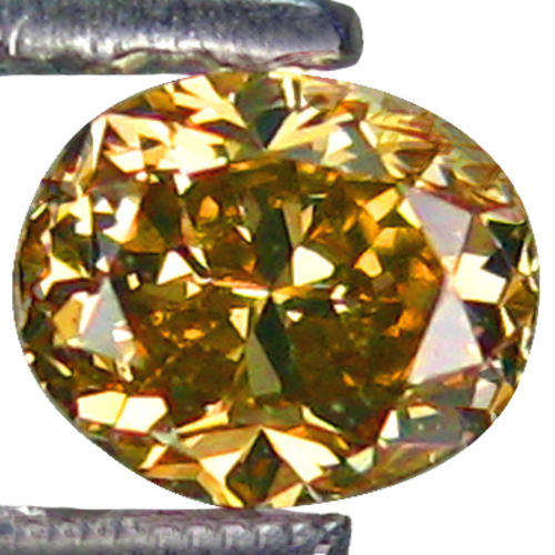 0.12Ct STUNNING NATURAL OVAL CUT ORANGE DIAMOND - VVS