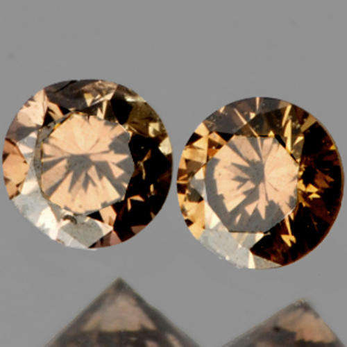 UNTREATED VVS 0.08CT/2PCS NATURAL CHAMPAGNE DIAMOND