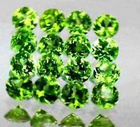 1.94CT/16PC ROUND CUT GREEN NATURAL BURMESE PERIDOT