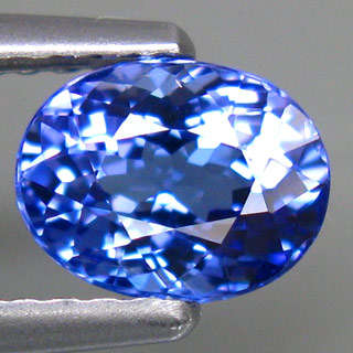 GISA CERTIFIED OVAL CUT NATURAL BLUE VIOLET TANZANITE