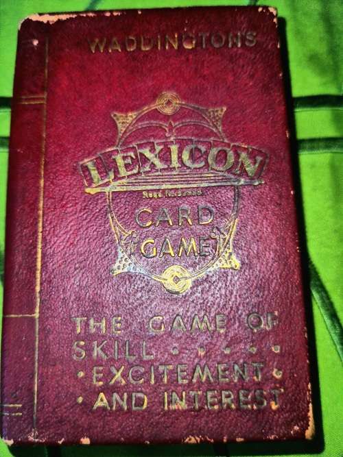Vintage 1930`s Lexicon Card Game By Waddintons`s Complete Game