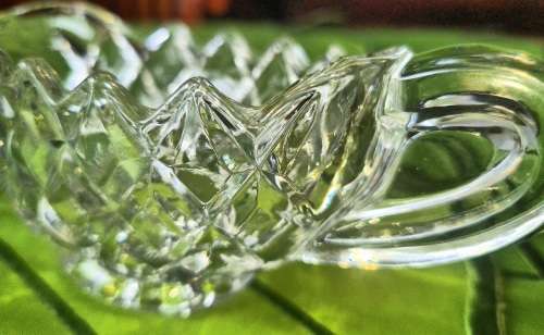 Vintage  Crystal Gravy Boat