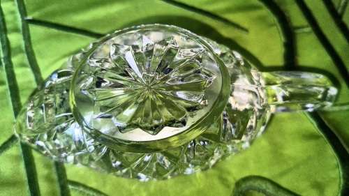 Vintage  Crystal Gravy Boat