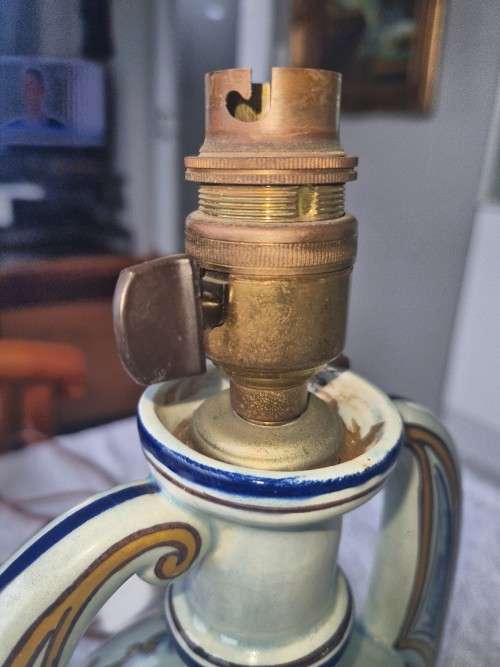 Amazing!!!  Signed  Hand Painted Table Lamp from Portugal