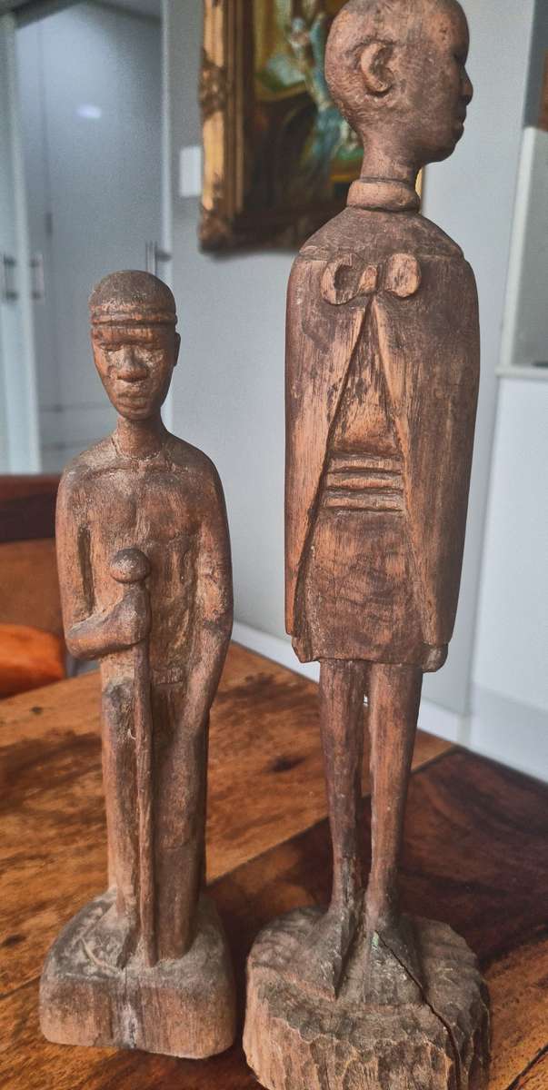 Set of African Wood Figures