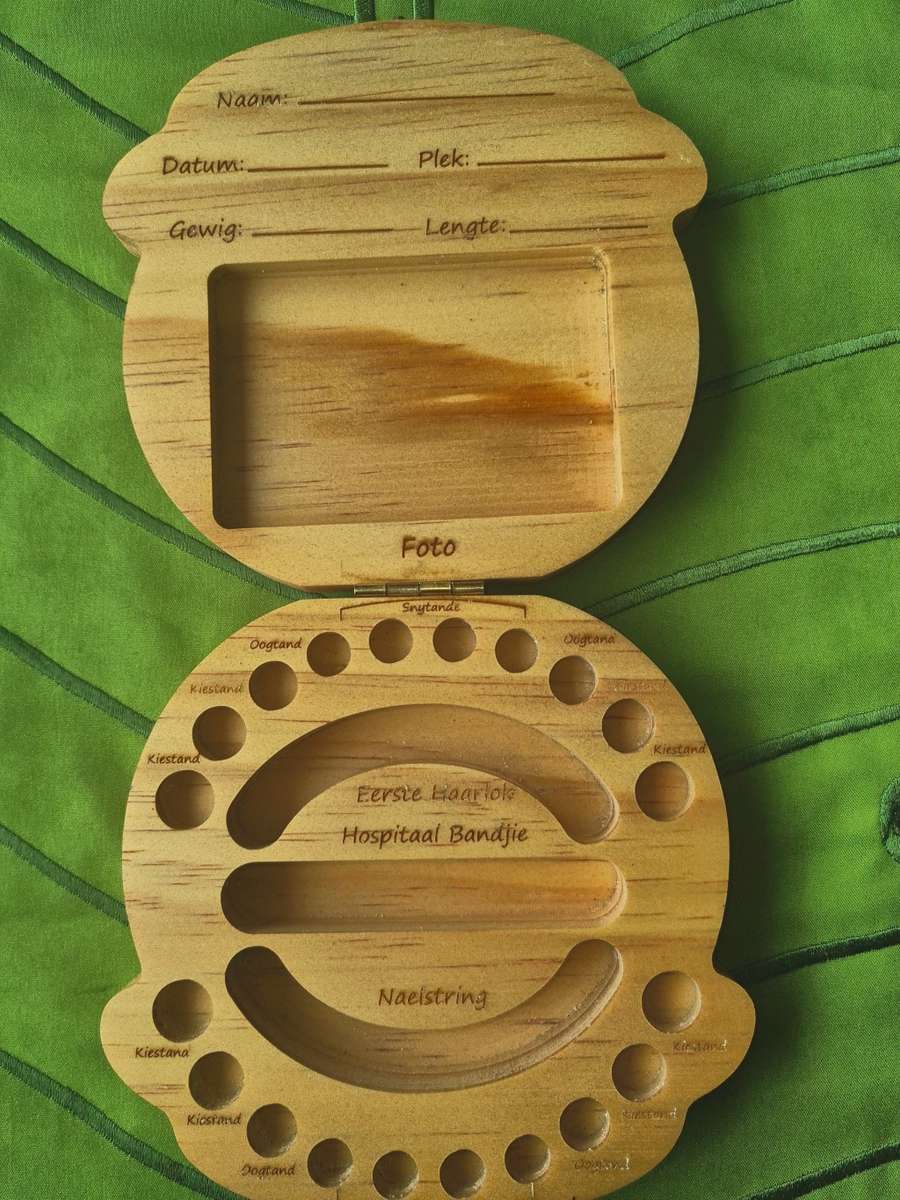 Wooden Baby Tooth Keepsake Box Customize Personalized Baby Teeth Storage Organizer First Lost Milk T