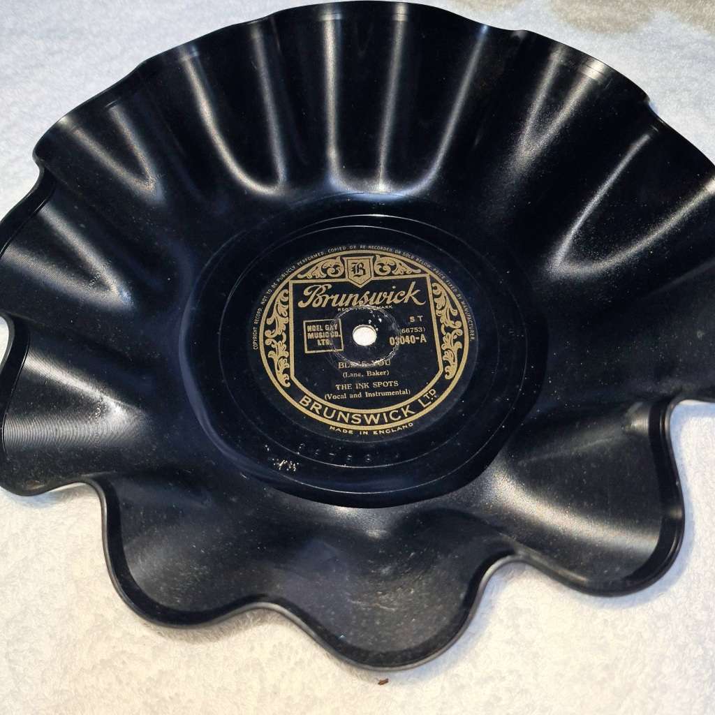 Set of 3Record Bowls - Recycled Vinyl LPs