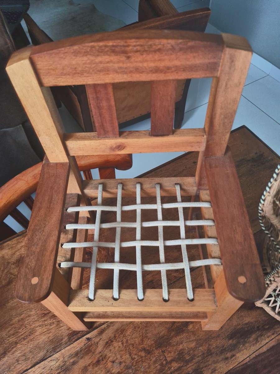 One bid for both Handmade Dolls Chairs