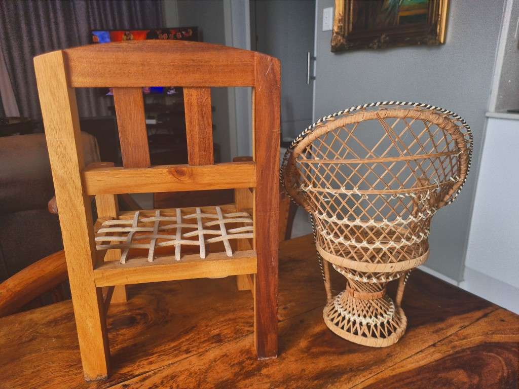 One bid for both Handmade Dolls Chairs