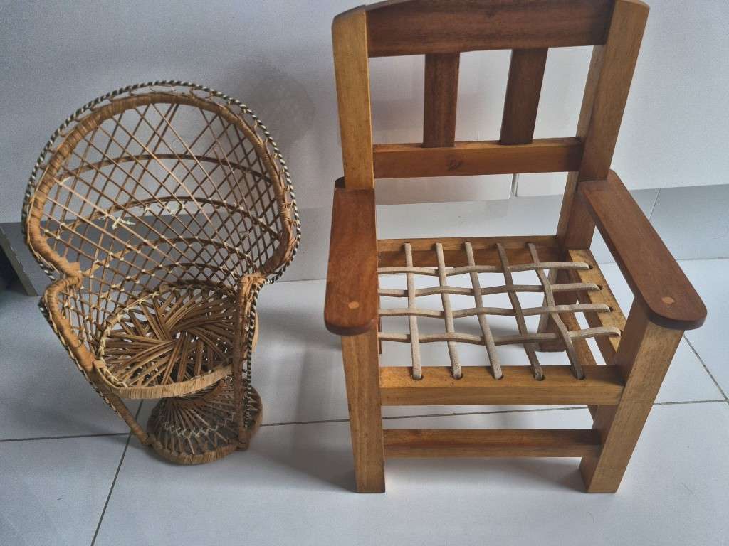 One bid for both Handmade Dolls Chairs