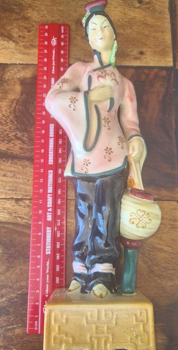 Pair of Vintage Porcelain Asian Figurine Number and stamped