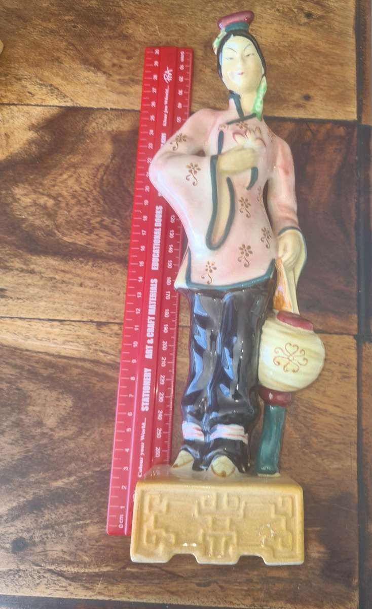 Pair of Vintage Porcelain Asian Figurine Number and stamped