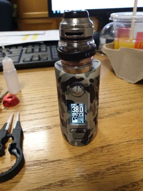 Vape: Vapor Storm 200W Mod, blue camo