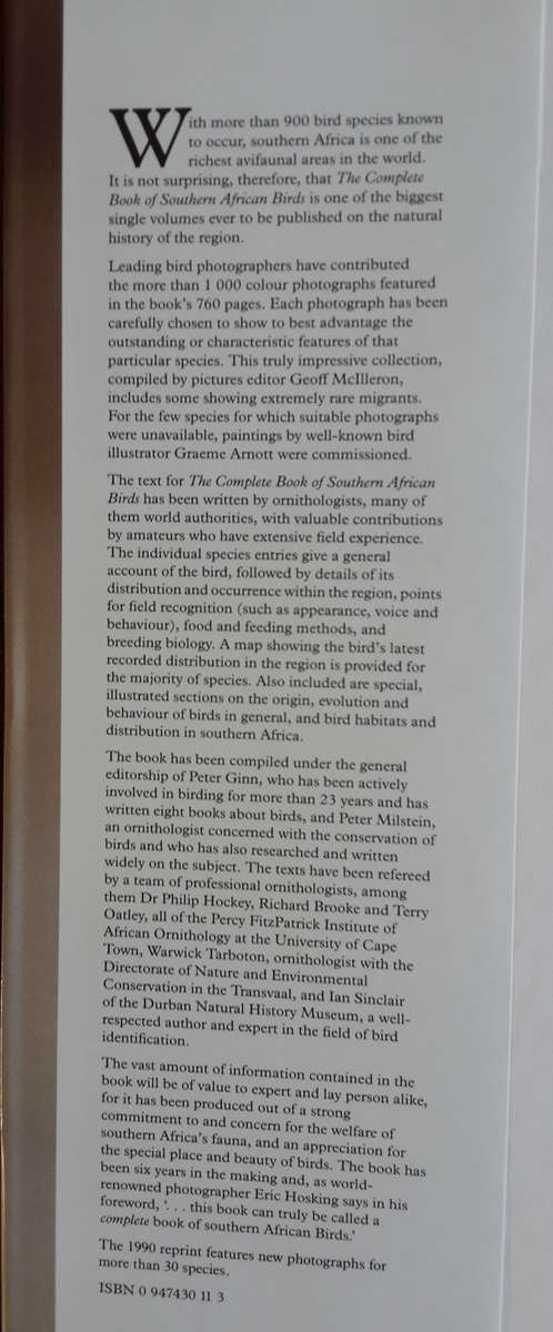 The complete book of Southern African birds - compiled by P.J. Ginn, W.G. McIlleron, and P. le S. Mi