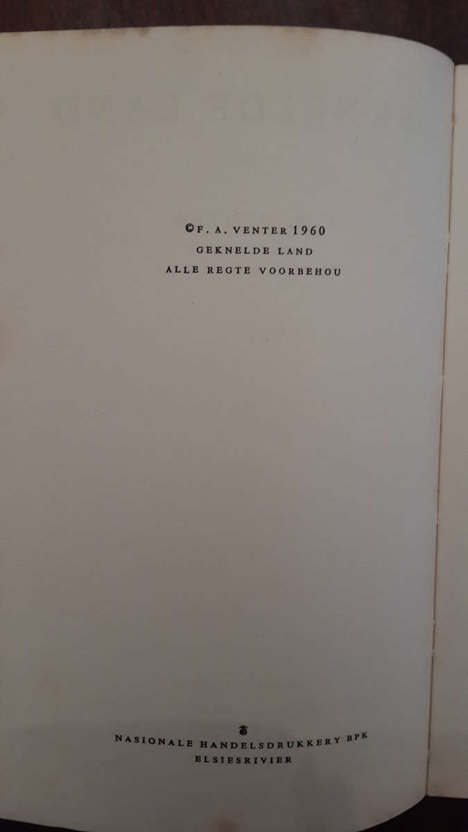 Geknelde Land  (F A Venter)