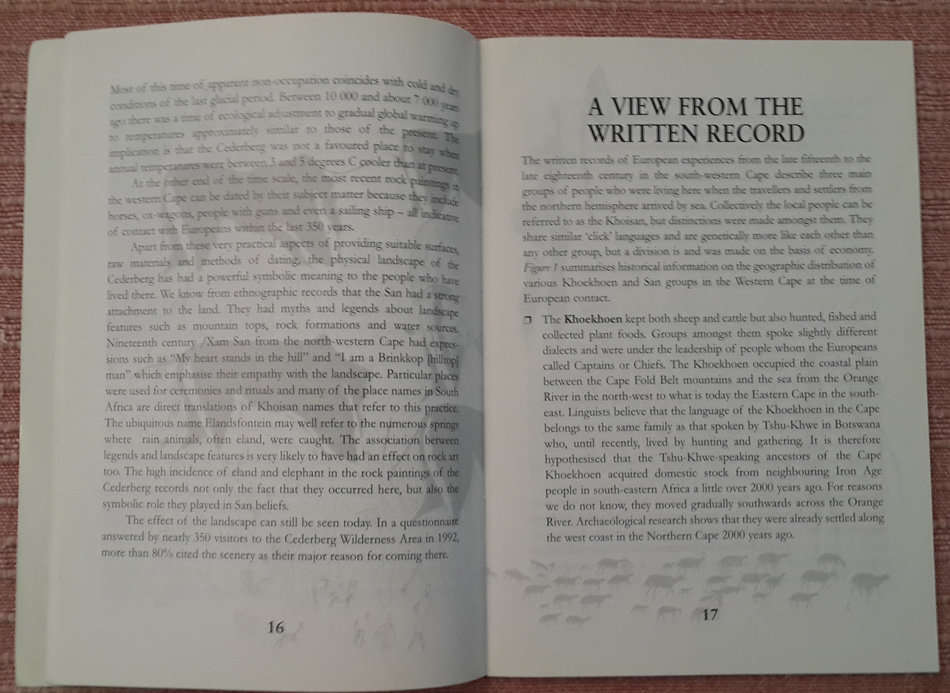 Some views on rock paintings in the Cederberg (Janette Deacon)