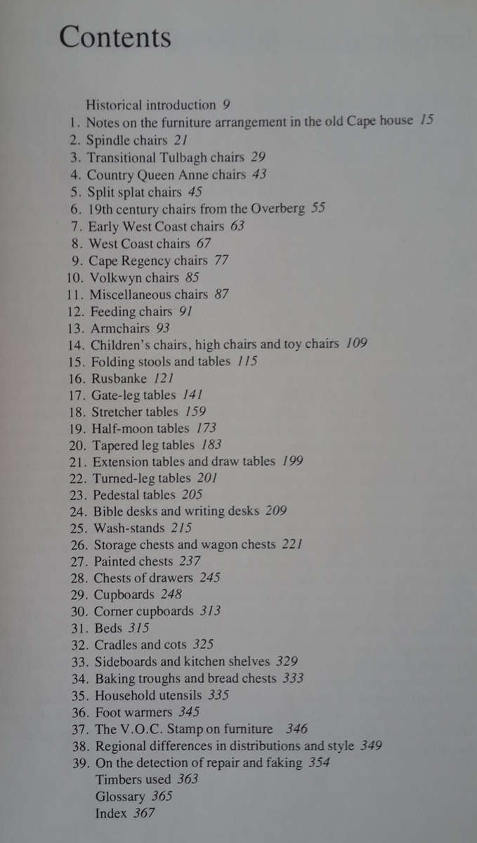Cape country furniture: A pictorial survey of regional styles, materials, and techniques in the Cape