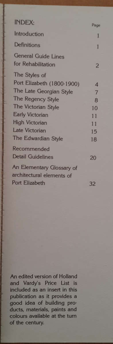 19th Century Port Elizabeth: A Guide to Restoration