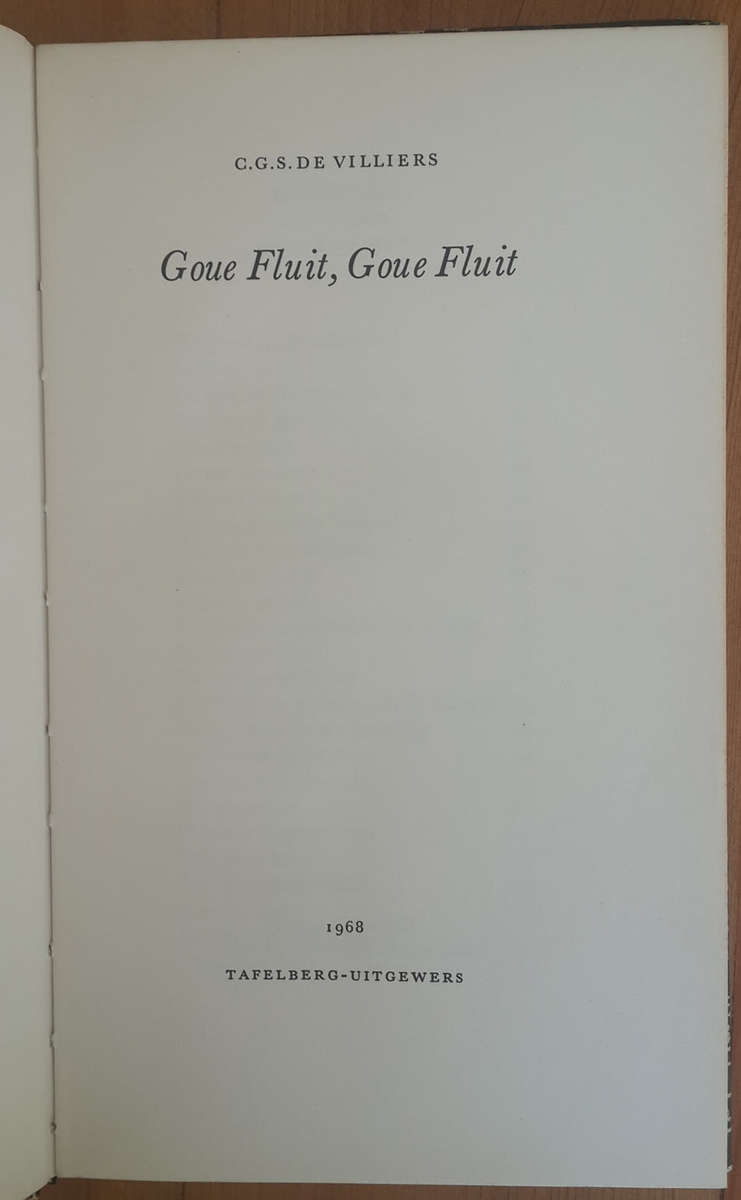 Goue Fluit, Goue Fluit (C. G. S. De Villiers)