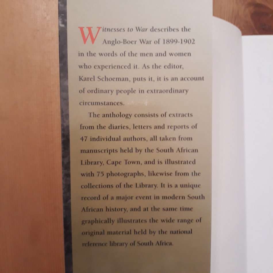 Witnesses to War: Personal Documents of the Anglo-Boer War from the Collections of the South African