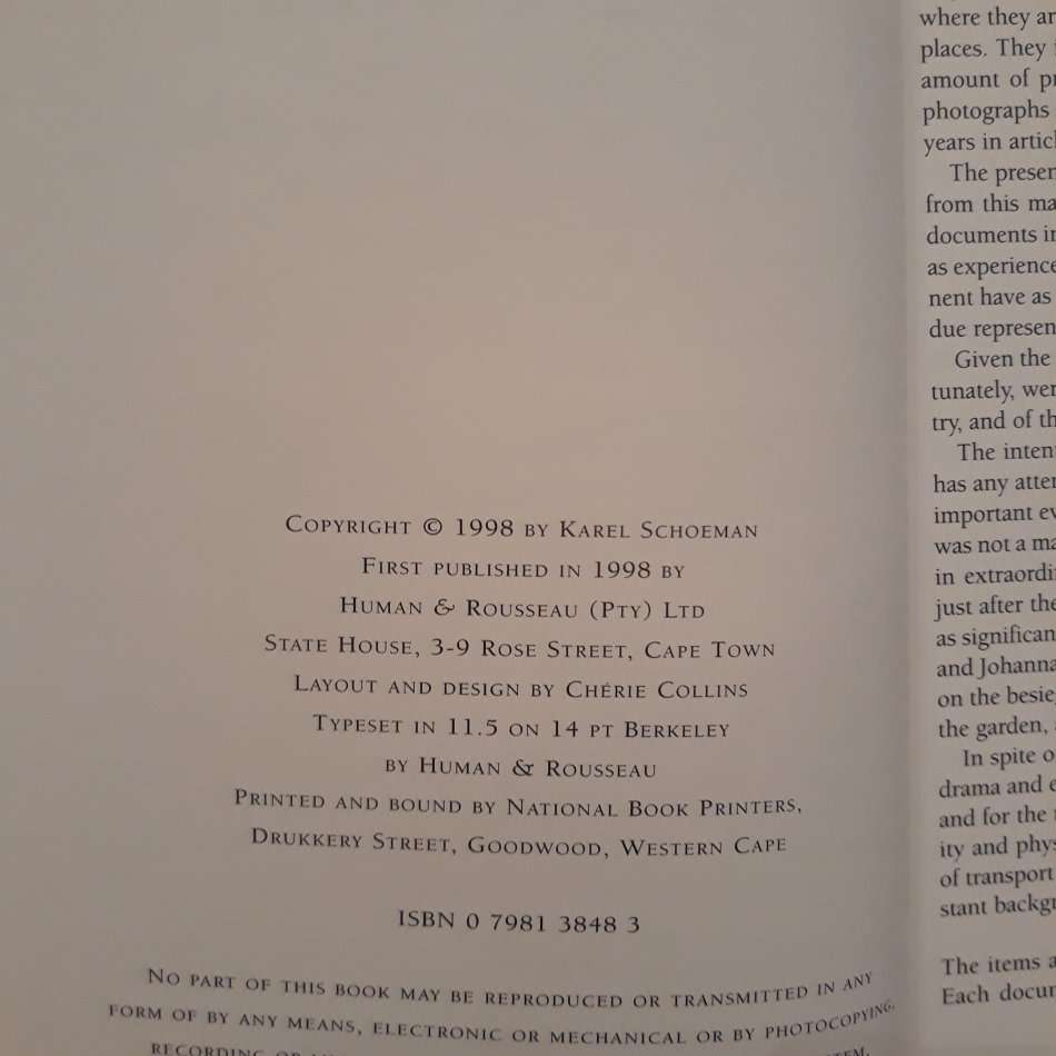 Witnesses to War: Personal Documents of the Anglo-Boer War from the Collections of the South African