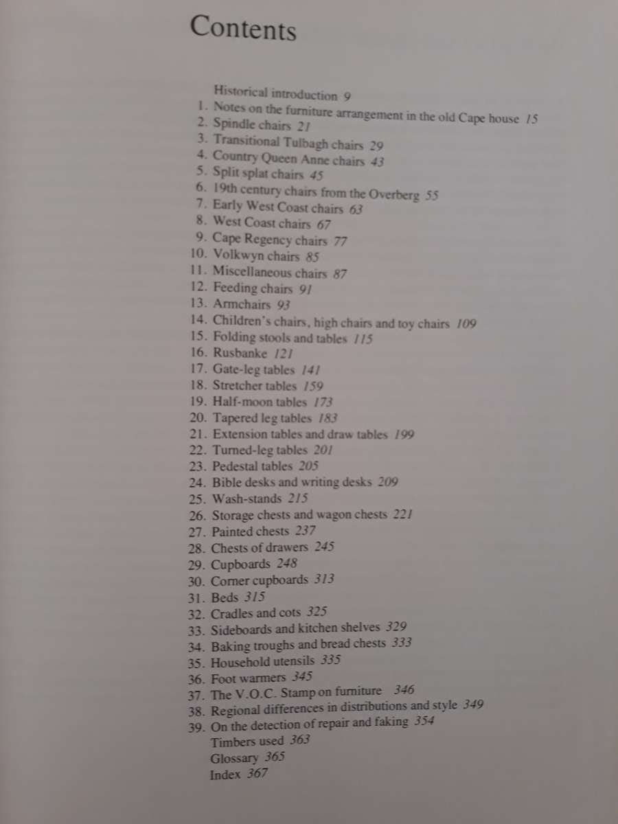 Cape Country Furniture: A pictorial survey of regional styles, materials, and techniques in the Cape