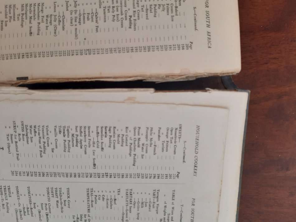 Household Cookery for South Africa