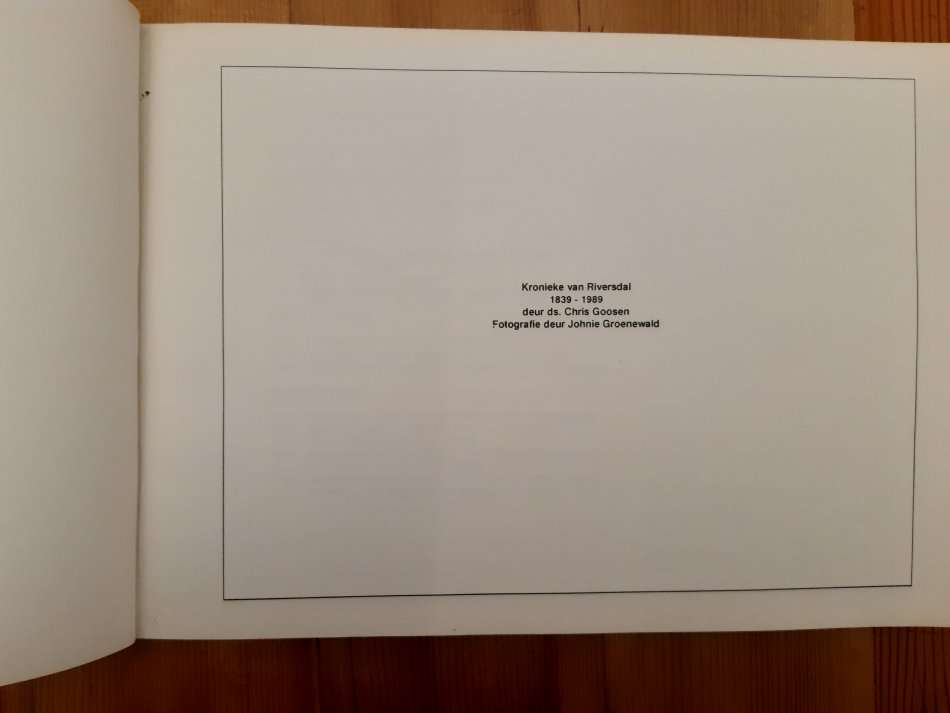 Kerkkroniek van Riversdal 1839-1989