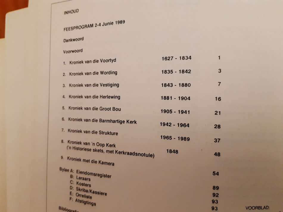 Kerkkroniek van Riversdal 1839-1989