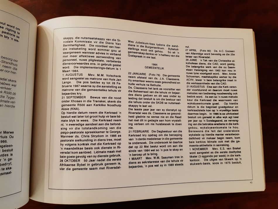 Kerkkroniek van Riversdal 1839-1989