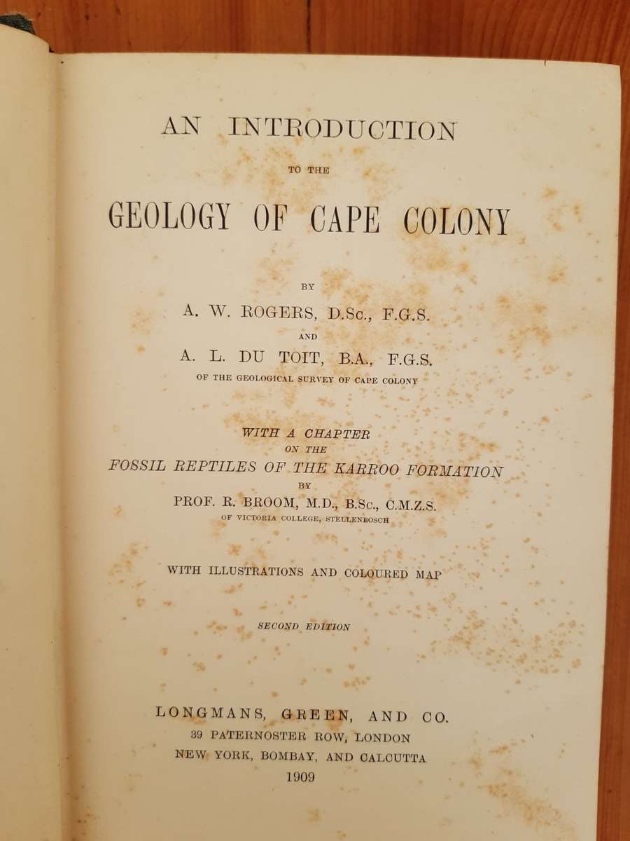 An Introduction to the Geology of Cape Colony (1909)