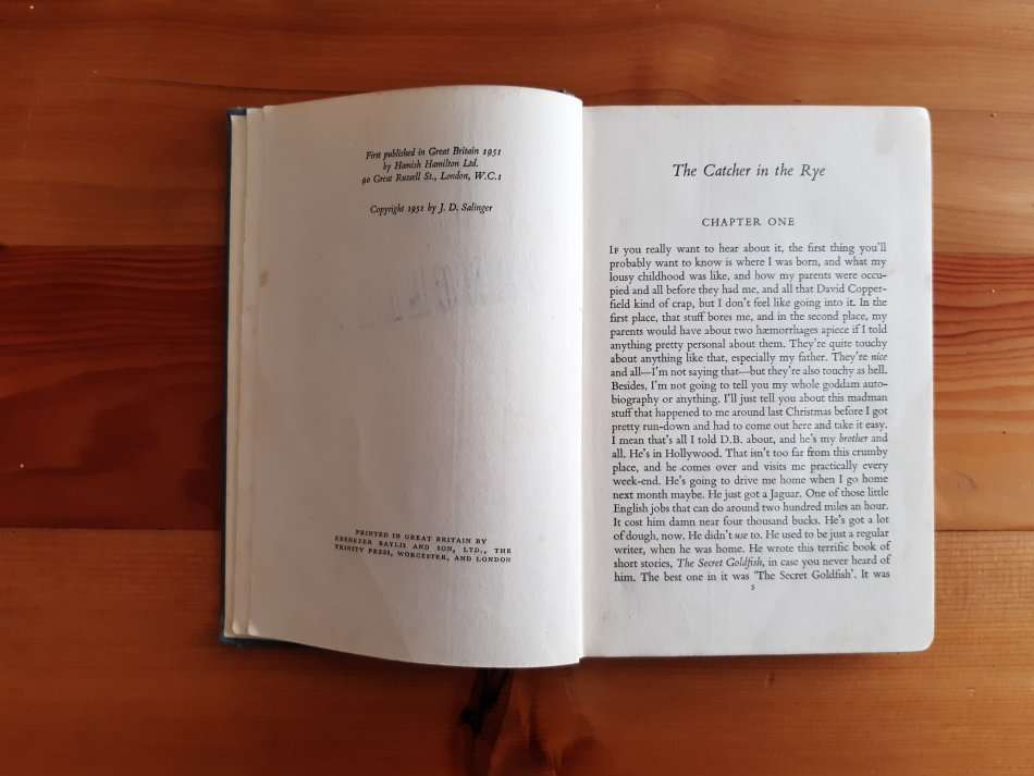 The Catcher in the Rye  J.D Salinger (first UK edition)