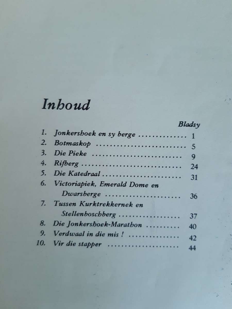 Jonkershoek en sy berge - 'n gids vir klimmers en stappers