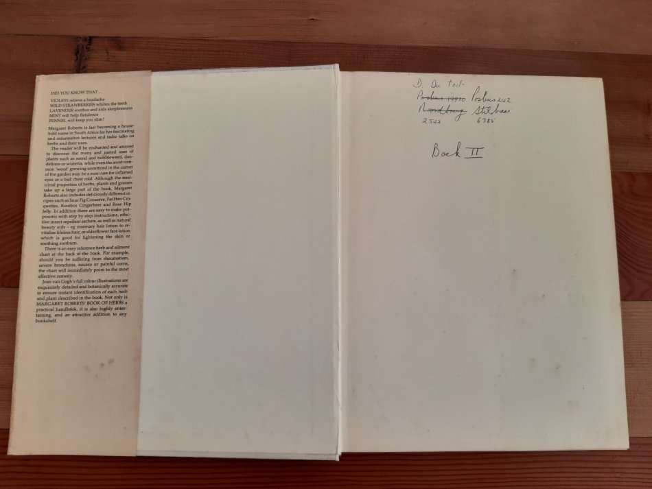 Margaret Roberts' Book of Herbs. The medicinal and culinary uses of herbs in South Africa