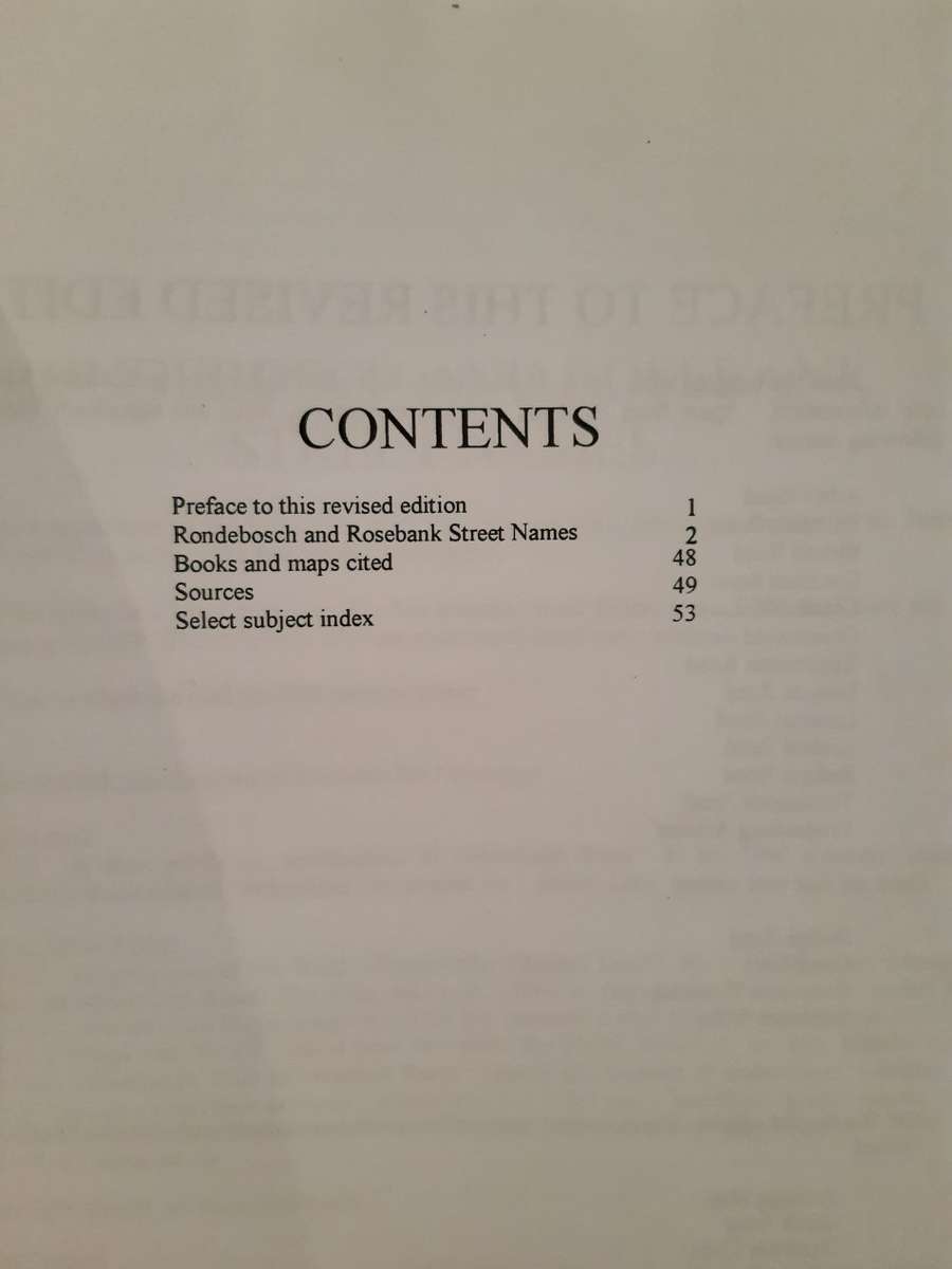 *SIGNED* Rondebosch and Rosebank Street Names - Peter Hart