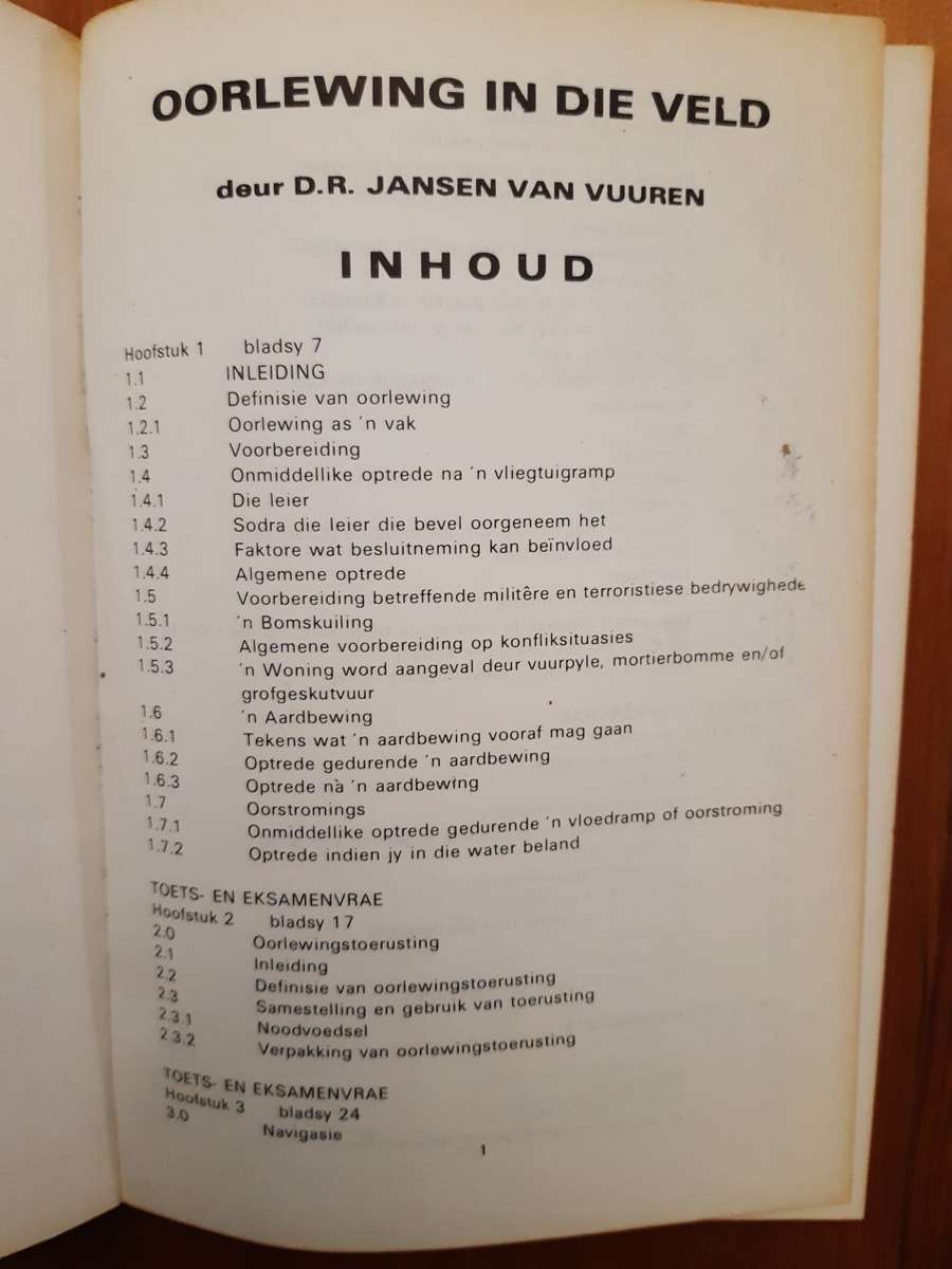 Oorlewing in die veld - Daniël Rudolph Janse Van Vuuren