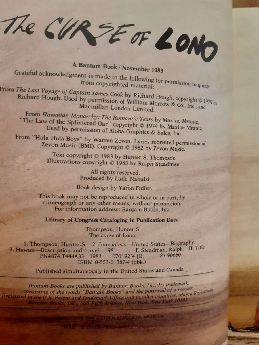 The Curse of Lono - Hunter S. Thompson, Ralph Steadman (illustrator)