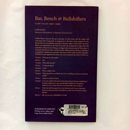Bar, Bench & Bullshifters: Cape Tales 1950 - 1990 - Gerald Friedman, Jeremy Gauntlett
