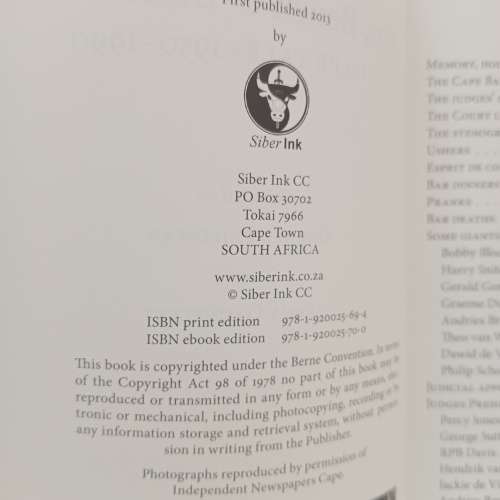 Bar, Bench & Bullshifters: Cape Tales 1950 - 1990 - Gerald Friedman, Jeremy Gauntlett