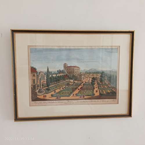 A View of the Seat of Belvedere in Vaticano near Rome. Vue de la Maison de Belvedere dans la Vatican